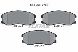 Bremsbelagsatz Scheibenbremse Q+ TEXTAR 2451001 für OPEL CHEVROLET ANTARA C100