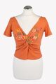 Missoni Damen Oberteil Gr. 36 Orange Oberteil T-Shirt Top Kurzarm