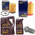 Motoröl Filter Set 5W-40 6 Liter + Ölablassschraube für Mercedes C-Klasse W204