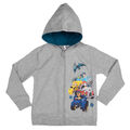 Paw Patrol Kapuzenpullover für Jungen mit Reißverschluss Hoodie Sweatjacke Grau