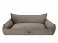 Hundebett JOKER Bett Sofa Schlafplatz Kissen Korb Wandschutz Velours BRAUN XL %