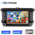 2+64GB 7" Android 13 Autoradio GPS Navi FM RDS Für 2 DIN VW GOLF 5 6 Passat Polo