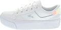 Lacoste Ziane Platform Leather Sn Damen Sneaker weiss