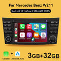 Autoradio Für Mercedes Benz E Klasse W211 W219 7"Android 13 RDS BT GPS Navi WLAN