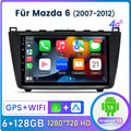 6+128G Android 13 4G+WIFI Für Mazda 6 GH GG 2007-2012 Autoradio GPS Navi Carplay