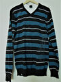 schöner DIGGINCHD Herren Strickpullover Baumwolle Gr. M / 48 - 50 schwarz blau