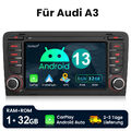 DAB+ 32G Android 13 Carplay Autoradio GPS Navi WIFI SWC Für Audi A3 S3 RS3 8V 8P