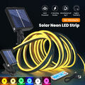 Neon Solar LED Stripe Außen Wasserdicht 2835 Leiste Streifen Band Licht Garten