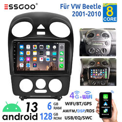 Für VW Beetle 2001-2010 4G LTE 6+128G CarPlay Android 13 Autoradio WiFi GPS Navi