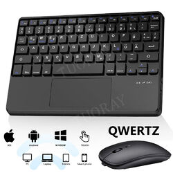 Touchpad Tastatur Maus Für Samsung Galaxy Tab A9+ S9 FE S8 S7 S6 Lite A8 QWERTZ