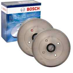 2X BOSCH BREMSTROMMELN HINTEN PASSEND FÜR RENAULT CLIO THALIA | 0 986 477 289