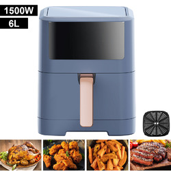 6L HEISSLUFTFRITTEUSE HEISSLUFT FRITTEUSE BACKOFEN AIRFRYER 1500W TOUCH SCREEN