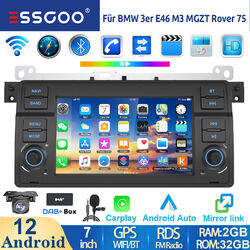 Für BMW 3er E46 M3 Rover 75 MGZT DAB+ Android 12 Carplay Autoradio NAVI RDS WiFi