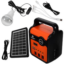 Tragbare Powerstation Solar Generator Powerbank mit Solarpanel Lampe für Camping