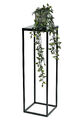 Blumenhocker Metall Schwarz 70 cm Eckig Blumenständer Beistelltisch FRA005