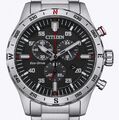 Sportlicher Citizen ECO-DRIVE Solar Chronograph - 10 BAR WR 43 mm Ref AT2520-89E