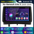 Für Renault Clio 3 2005-2014 GPS NAVI 6+128G Android13 Carplay Autoradio AIVoice