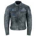 Herren Motorrad retro Leder Jacke Motorrad Lederjacke Retro Biker Jacke Vintage