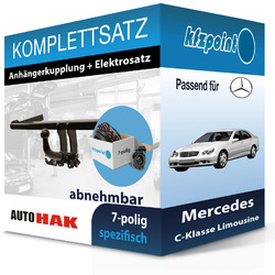 Für C-Klasse Limousine 00- AUTO HAK Anhängerkupplung abnehmbar + 7polig neuAUTO HAK abnehmbar D 29A & TRAIL-TEC fahrzeugspezifisch