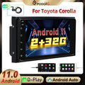 DAB+ Autoradio 32GB Für Toyota Corolla RAV4 Hilux Android 11.0 Carplay GPS NAVI