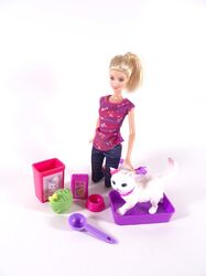 Barbie und ihr stubenreines Kätzchen Spielset mit Puppe + Kitten Mattel (11814)