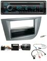 Kenwood Lenkrad Bluetooth DAB USB CD Autoradio für Seat Leon 2005-2010 dunkelgra