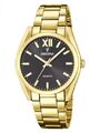 Festina Damenuhr Quarz Boyfriend Goldfarben 37 MM 5 ATM mit Edelstahlband F20640