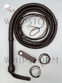 Indiana Jones Style Bullenlederpeitsche Bullwhip in Braun, 3FT-14FT