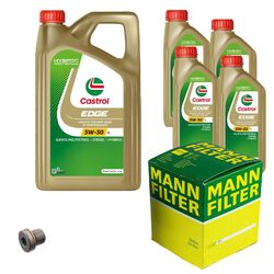 MANN-FILTER Ölfilter 9 L Castrol EDGE 5W-30 LL Titanium FST für Audi Q7 SQ7 TDI