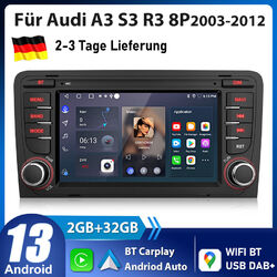 7''Android 13 Für Audi A3 S3 RS3 8P 8V 32G Autoradio GPS Carplay Navi DAB WIFIGB