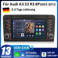 7''Android 13 Für Audi A3 S3 RS3 8P 8V 32G Autoradio GPS Carplay Navi DAB WIFI