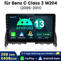 2G+64G Android 13 Carplay 4-Kern Autoradio Für Mercedes Benz C Klasse W204 S204