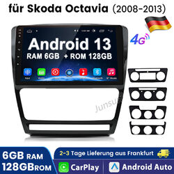 Android 13 Autoradio Für Skoda Octavia II 1Z3 1Z5 2008-2013 6+128G Carplay 8Kern