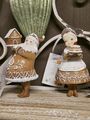 Clayre & eef Mrs & Mr Santa Claus Paar Lebkuchen Figur Weihnachten Deko 9x9x13cm