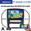 DAB+ 2+32G Android 13 Autoradio für Mercedes Benz Vito W447 2014-20 KAM GPS Navi