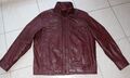 Walbusch Herren Biker Lederjacke  100% Lammnappa Jacke  Gr. 56  Weinrot – Neuw.