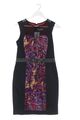 FASHION HERO FOR S.OLIVER Bleistiftkleid Damen Gr. DE 36 schwarz-lila-blau