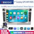 32G DAB+ Carplay Android 13 Autoradio Navi KAM Für Opel Astra H Corsa C D Zafira