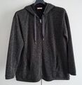 Triangle by s.Oliver, schwarze Sweatjacke mit Lurex, Gr. 46/48