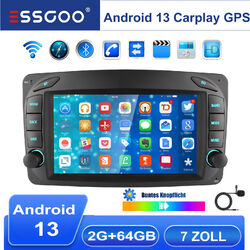 Android 13 Autoradio GPS für Mercedes CLC/CLK/C Klasse W203 W209 2+64GB Carpaly