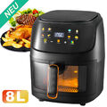 Heißluftfritteuse Heissluft Friteuse Fritteuse Mini Backofen 8L 1800W