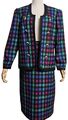 YOUR SIXTH SENSE VTG Pendleton Plaid Multicolor Wool Jacket/Skirt Suit Gr.40