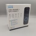 Blink Video Doorbell + Sync Modul 2 - HD Video Türklingel kabellos schwarz - NEU