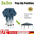 LOEFME 3x3M Pop Up Pavillon Faltpavillon Partyzelt Pavillion Wasserdicht UV Blau