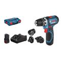 BOSCH Akku Bohrschrauber GSR 12V-15 FC | 12 Volt 2x 2,0 Ah-Akku in L-BOXX 102