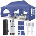 3x6m Pavillon Festzelt Faltpavillon Gartenzelt Wasserdicht Anti-UV 6 Seitenteile