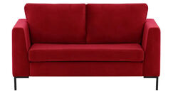 ROT SAMT SET 1+2+3 SITZER SOFA 3-1-1 COUCHGARNITUR SESSEL BÜRO "SKANDI DESIGN"