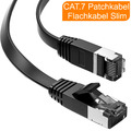 Cat 7 Rohkabel Slim Patchkabel Netzwerkkabel Flachkabel Ethernet LAN Kabel Black