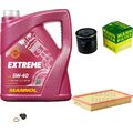 MANN Inspektionspaket 5 L MANNOL Extreme 5W-40 für Opel Calibra A 2.5i V6 2.0i