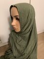 Kopftuch / Hijab / Schal / Tuch ~  Khaki | ca. 94 cm x 200 cm